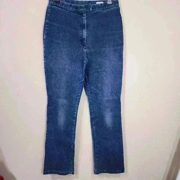 p7079 J. Crew hight Waist blue straight leg denim jean size 8 - Picture 2 of 7